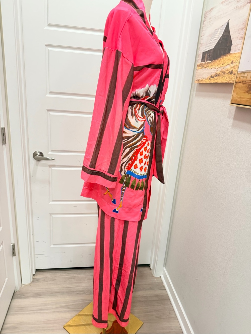 Nice to Meet You Vibrant Pink Zebra Print Two-Piece Lounge Set - Picture 7 of 12
